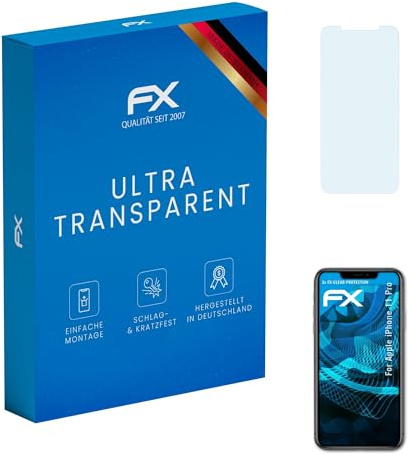 atFoliX Schutzfolie kompatibel mit Apple iPhone 11 Pro Folie, ultraklare FX Displayschutzfolie (3X)