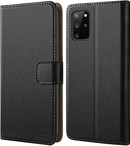 HOOMIL MagFlip Handyhülle für Samsung Galaxy S20+ Plus Hülle (6,7 Zoll), [Erstklassige Handwerk] Premium Leder Tasche Klappbar Case Schutzhülle - Schwarz