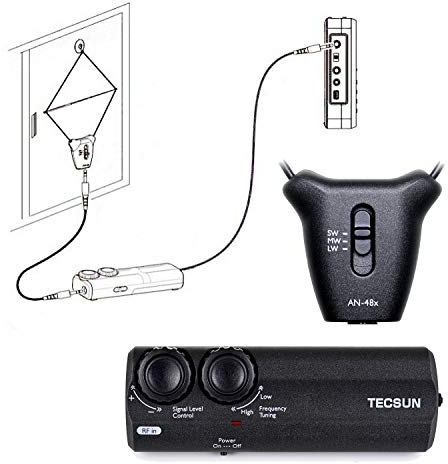 Tecsun AN-48X Antena de Radio Am/LW/SW de Bucle Activo para Interiores