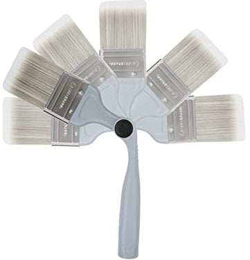 ROLLINGDOG 2.5 Paint Brush With Adjustable Long Handle For Stairwell Wall, Ceiling, Cutting In Painting