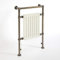 Milano Elizabeth Dark Brushed Brass White Heated Towel Rail - 930mm x 620mm