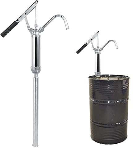 Heavy-Duty Lever Pump, 20L/Min Lever Action Barrel Drum Pump with Non-Slip Handle, Telescopic Hand Oil Transfer Extractor with Removable Nozzle, for Kerosene Gear Oil Engine Oil