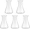 iplusmile 5 Pcs Plastic Flask with Graduations, 50ml Transparent Erlenmeyer Flask, Narrow Neck Conical Flask for Lab Science Experiment