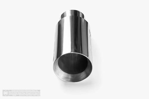 Aero Exhaust - Universal Stainless Steel Tip - 3 Inlet 4 Outlet 9 Overall Length Straight Cut Outlet - Polished Finish