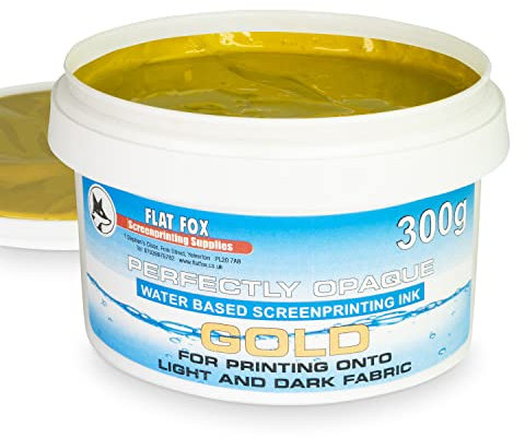 Flat Fox Siebdruck-Tinten auf Wasserbasis (Gold, 300 g)