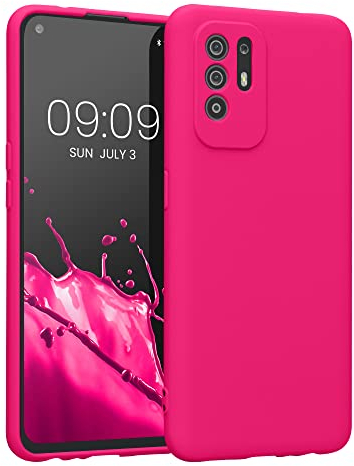 kwmobile Custodia Compatibile con Oppo A94 (5G) Cover - Back Case per Smartphone in Silicone TPU - Protezione Gommata - rosa shocking