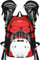 Turf Lacrosse Rucksacktasche - Extra großer Stauraum für alle Lacrosse- oder Feldhockey-Ausrüstung, zwei Stockhalter und separate Stollen Schuhfach (rot)