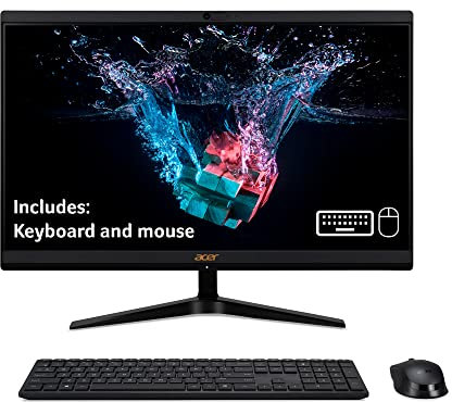 Acer Aspire C27-1700 All-in-One PC - (Intel Core i5-1235U, 8GB, 512GB SSD, 27 Inch Full HD Display, Wireless Keyboard and Mouse, Windows 11, Black)