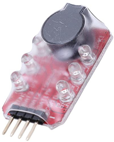 Lipo Battery Checker, Echtzeit-Erkennung, Spannung unter 3,0 V Ton- und Lichtwarnung, Niederspannungs-Summeralarm für alle 2S- bis 3S-Lithium-Akkus