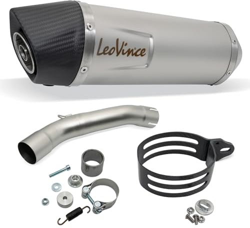 Endschalldämpfer LeoVince SLIP-ON SBK LV ONE EVO, Edelstahl, Carbon Kappe, mit Zulassung für Beta RR 4T 125 LC/Motard