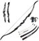 surfwolf Bogenschießen Recurve Bogen 66 68 70 Target Recurve Bogen 12-40 lbs Takedown Recurve Bogen Wettkampf Recurve Bogen Jagdbogen（Schwarz,70-24lbs）