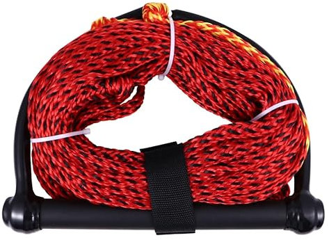 BESPORTBLE Heavy-Duty Black Handle Water Ski Rope - Durable Nylon, Comfortable Grip, Ideal for Wakeboarding, Kneeboarding, Tubing, Boating Accessories
