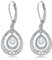 Opal Ohrringe Sterling Silber Filigran Brisur Ohrringe Ohrhänger Böhmischer Opal Schmuck Geschenke für Frauen Mädchen