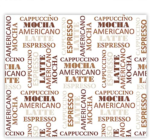 SMTDeco Herdabdeckplatte Ceranfeld Abdeckplatte Herdabdeckung Herdplatten Abdeckungen Induktionskochfeld 60x52 cm Einteilig Kaffee Weiß