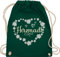Turnbeutel Rucksack - Kompatibel mit Oktoberfest Tasche - Herzmadl Madel Madl Mädel - Unisize - Dunkelgrün - oktoberfest-tasche trachten bag trachten+rucksack bayerische stofftasche bayerisches