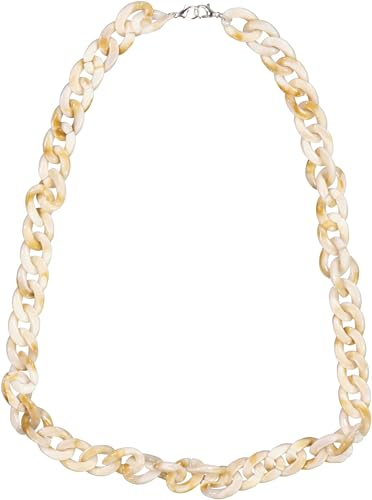 ONLY Modeschmuck Kette Damen beige marmoriert