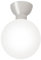 Orbital Silver Metal Ceiling Light IP44 Bathroom Ceiling Fitting Opal Glass Globe Lamp Shade