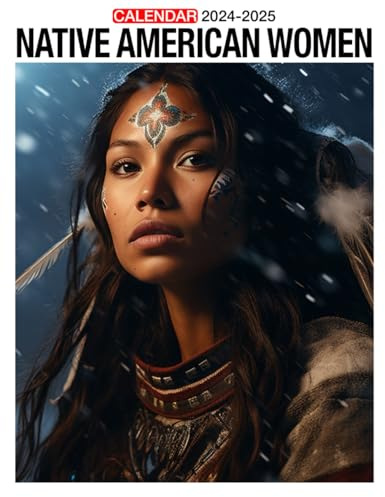 Native American Women Calendar 2024-2025: 24 Months Calendar Jan 2024 to December 2025, 17 x 22 Opened, Thick & Sturdy Paper, Great Gift For Organizing & Planning, US Holidays