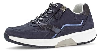 Gabor Damen Low-Top Sneaker, Frauen Halbschuhe,schnürschuhe,schnürer,Plateausohle,straßenschuhe,Strassenschuhe,Blue/Ocean,37.5 EU / 4.5 UK