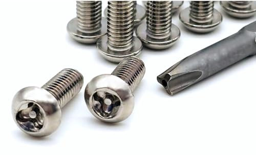 Adventure Xperience Y-Torx Vis de sécurité, en acier inoxydable, à tête bombée, Torx avec trou, kit de vis avec embout, vis antivol V2A, anti-manipulation M4, M5, M6