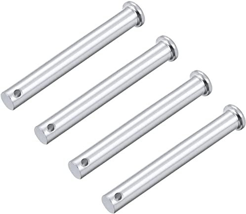 XYWHPGV Perni con cerniera a foro singolo - 10 mm x 80 mm perno a cerniera in acciaio massiccio placcato in zinco a testa piatta 4 pezzi(a4188 b0572 c94bf 69e9b 8ec28 49c79