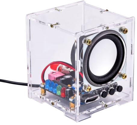 Yuattory -009 Bluetooth Speaker Mini Spaker Unit Electronic Component DIY Kit Wireless Wired 5V DC Powered and Acrylic Shell