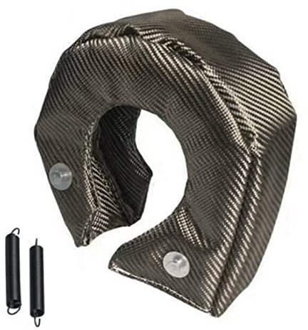 Yuattory Couverture de Chargeur de Bouclier Thermique de Couverture de Turbo de Course de T3 avec Le Ressort de Verrouillage pour T25 T28 GT25 CT26 GT28 GT30 GT32 GT35 GT37