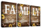 3 Pcs Braun Holzmaserung Sonnenblume Mit Rahmen Leinwand Bilder Inspirierende Familie Schild Bild auf Leinwand Malerei Wandbilder Wanddeko Wohnzimmer Schlafzimmer Dekorationen 120x60cm (16x24x3pcs)