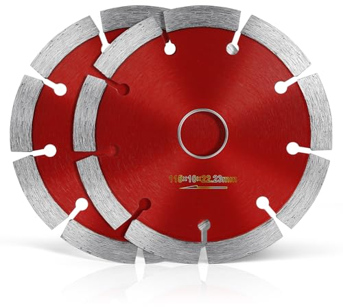 Flintronic Diamantscheibe 115mm, 2 Stück Diamanttrennscheibe, Diamant Fliesenscheibe Extra Dünn, Universal Trennscheibe für Beton, Granit, Stein, Mauerwerk, Ziegel