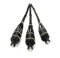 3-er Set Bambus Outdoor Fackel mit Ölbehälter und Docht, Gartenfackeln aus schwarzem Bambus, nachfüllbar, für Lampenöl, Petroleum, Paraffinöl