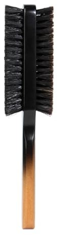 Boar Hair Nylon Brush, Beard Brush for Men, Double Sided Smooth Hair Moustache with Wooden Handle Men Grooming Hairstyle Brush for Grandpa, Father, Husband, Boyfriend, Partner