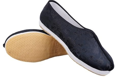 Chaussons Martiaux Traditionnels Chinois,DéContractéEs Vieux PéKin Chaussure,Chaussures Chinoises en Tissu,Chaussures Kung Fu Chinois,pour Daily EntraîNement Matin des Exercices