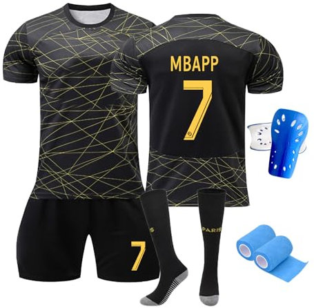 PEIFOON mb football maillots shorts chaussettes set pour enfants et adultes, app maison extérieur maillot de foot survêtement T shirt pour garçons hommes, équipement pour les vrais fans