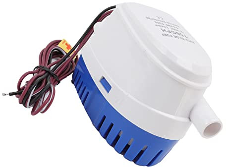HWGING Stoßfeste Mini-Multifunktions-DC-Tauchpumpe mit Automatischer Bilgenpumpe und Schwimmerschalter (12V) (12V)