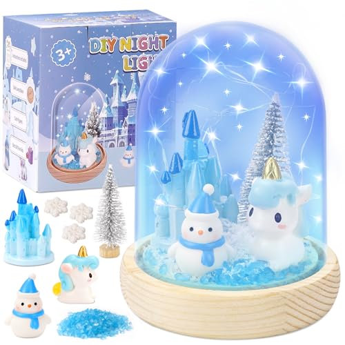 Bastelset Kinder Mädchen ab 4-10 Jahre: Einhorn Geschenke für Mädchen 5 6 7 8 9 Jahren Kinder Spielzeug Mädchen Alter 3-12 Geschenkideen DIY Frozen Nachtlicht Basteln Kinder Geburtstagsgeschenke
