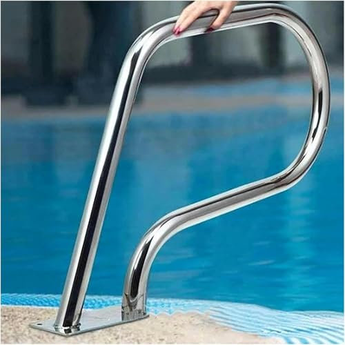 Barandilla de acero inoxidable para piscinas enterradas, barandillas de escalera de piscina premium
