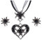 Bieiyhe Trachtenschmuck Damen Set, Dirndl Schmuck Oktoberfest Accessoires, Trachtenkette und Ohrringe, Outfit zum Oktoberfest, Dirndl Halskette, Dirndlschmuck Herz mit Edelweiss und Schwarz Band