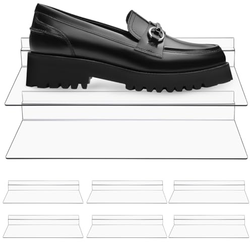 MAGICLULU 8 Stück Transparentes Schuhdisplay Lamellenwandregal Wandregal Für Schuhe Klare Schuhablage Zur Präsentation Im Einzelhandel Und Supermarkt