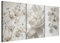 murando - Wandbilder Set 3 tlg Wanddeko Collage 3er 120x60 cm (je 40x60 cm) – Leinwandbild für Wohnzimmer und Schlafzimmer - Natürliche Eleganz – pastellfarbene Blüten und Blätter b-H-10216-b-a