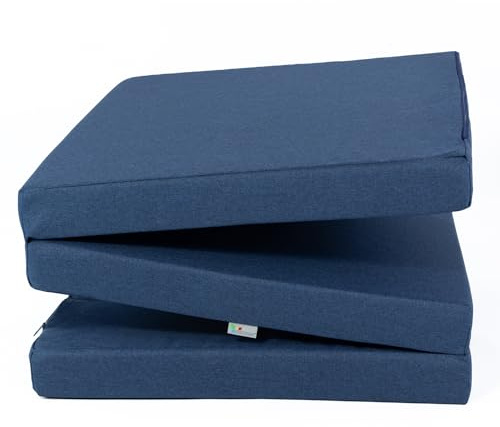 FORTISLINE Klappmatratze 180x65x7 cm - 3-teilige Faltmatratze als Gästematratze, Campingmatratze und Wohnwagenmatratze, wasserabweisender Outdoor-Bezug, Abnehmbarer Bezug, Oeko-TEX Standard 100