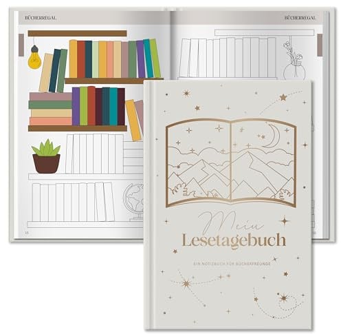 BIROYAL Book Journal: Reading Journal mit Platz für 52 Bücher – 224 Seiten Lesetagebuch A5 zum Notieren Nachdenken und Freude am Lesen – Bookish stuff, Bücher zubehör, Buch Gadgets, Lese Gadgets
