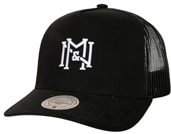 Mitchell & Ness Branded Icon Trucker Cap ICON Logo Black Schwarz, Size:OneSize