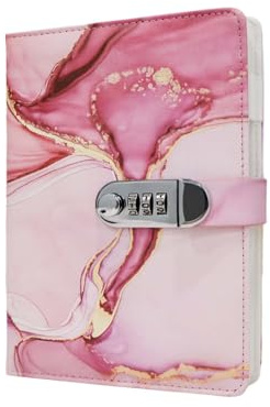 SERAVA Journal Intime Fille avec Code A5 Carnet Secret Rose 240 Pages