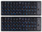 (2PCS Pack) Russian Keyboard Stickers, Keyboard Letters Replacement Stickers Russian Black Background with Blue Lettering for PC Computer Laptop Notebook Desktop Keyboards(Russian-Blue)