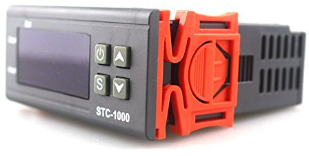 INCHOI- Controlador digital de temperatura LED, termostato PID con sonda de temperatura de sensor NTC, refrigeración y calefacción, salida de 2 relés STC-1000 (DC 12V)