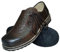 Scarpe per costume tradizionale bavarese, in pelle liscia, marrone anticata, liscia, con lacci, in pelle, da uomo, marrone, 45 EU