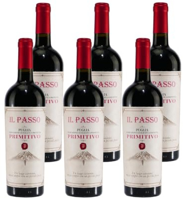 IL PASSO PRIMITIVO IGP - Italienischer Rotwein halbtrocken (6 x 0,75L)