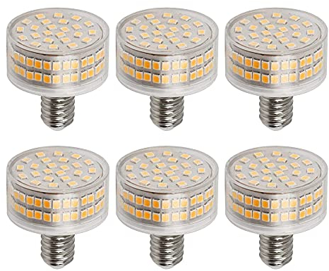 WULUN LED Leuchtmittel E14 9W, Flach Rund, 88 LED-Chips, Ersatz 90W E14 Halogenlampen, 3000K Warmweiß, 900 LM, 360 Grad Abstrahlwinkel, AC 220-240V, Nicht Dimmbar, 6 Stück