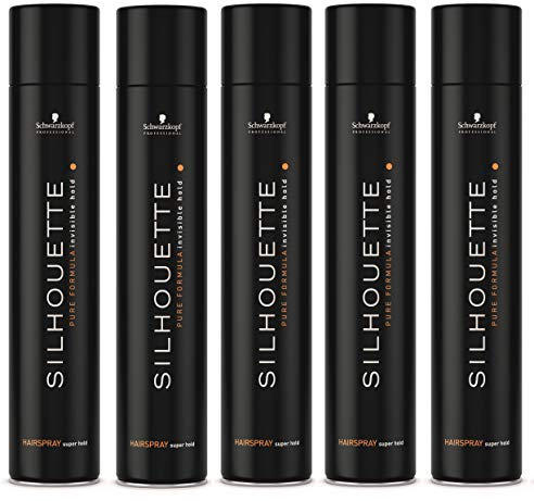 5er Super Hold Hairspray Haarspray Black Silhouette Styling Schwarzkopf 750 ml