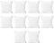 Encasa XO Wurfkissenbezüge (ohne Einlage) 40x40 cm – 10 er-Set Weiss Sublimationsrohling mit unsichtbarem Reißverschluss, Polyester-Twill für DIY, Druck & Malen
